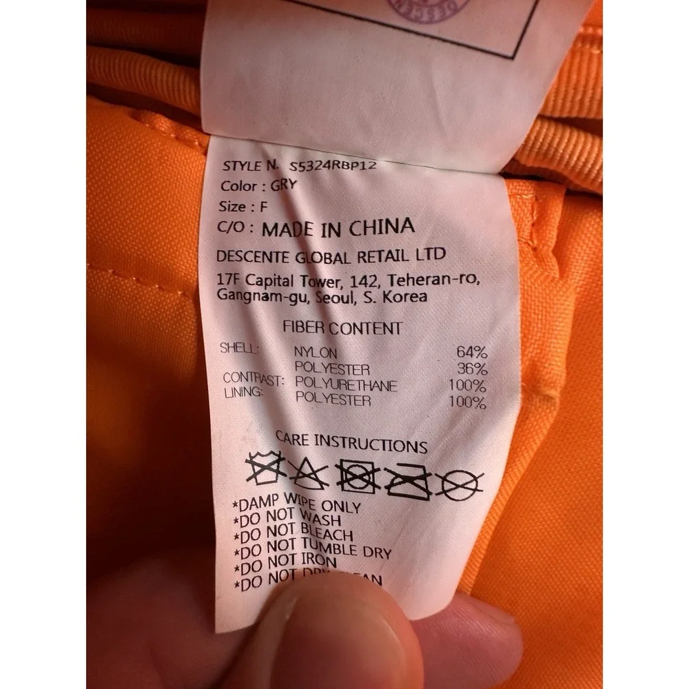 Descente Running Backpack S5324RBP12 Gray/Black Orange Interior